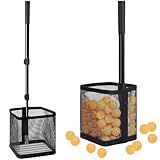 Table Tennis Ball Picker Upper - Retractable Ping Pong Ball Retriever & Storage Collector, Holds 150 Balls