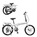 INPAITOO 20 Inch Folding Bike, 7 Speed Foldable Bicycle for Adults