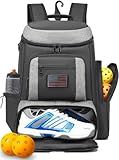 HAMBOLY Pickleball Bag for Men & Women, Large Pickleball Backpack with Shoes Compartment and Cooler, Fence Hook Design