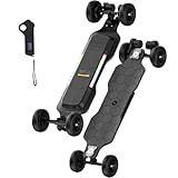 isinwheel Off Road Electric Skateboard with Remote, 3000W/1200W Brushless Motor, 32/30 Mph Top Speed & 28/12 Miles Range, Electric Longboard for Adults with Ambient Light (3000W & 32 MPH & 28 Miles)