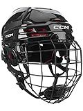 CCM Tacks 70 Hockey Helmet Combo with Cage, Senior (Senior Large, Black)