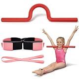 Gemscream Gymnastics Training Equipment Set for Kids & Beginners, Shoulder Trainer with Adjustable Ankle Straps for Tumbling, Cheerleading, Dance, Handstand & Flexibility Training(Red)