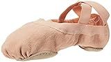 Bloch Dance Women's Synchrony Split Sole Stretch Canvas Ballet Slipper/Shoe, Pink, 4 Medium