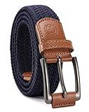 CHAOREN Mens Stretch Belt - 1 3/8" Elastic Braided Golf Belt for Men Women - Stretchy Web Fit Summer Casual Jeans