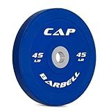 CAP Barbell Best Olympic Bumper Plate, Blue, 45 lb Single