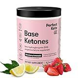Perfect Keto Exogenous Ketones Powder, goBHB Salts Supplement for Ketosis & Fasting, Electrolytes for Hydration, Caffeine Free Energy, Keto Diet, Focus & Workout Support, Strawberry Lemonade, 8.57 oz