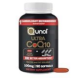 Qunol Ultra CoQ10 100mg Softgels- 3x Better Absorption, Antioxidant for Heart Health & Energy Production, Coenzyme Q10 Vitamins and Supplements, 3 Month Supply, 90 Count