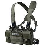 ONETIGRIS Chest Rig, MOLLE Chest Rigs Tactical Chest Rig Dangler Pouch Utility Admin Pouch IFAK Medical Organizer EDC for Outdoor Hunting Shooting Hiking