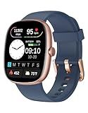 Fitness Tracker 2025 Ver. (Answer/Make Calls), 1.85" Smart Watch Fitness Watches for Women Men with 24/7 Heart Rate Blood Oxygen Monitor Sleep Tracker 100+ Sport Modes IP68 Waterproof (Blue)