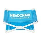 HeadChair™ – Vintage Beach Lounger Headrest | Compact Folding Beach Pillow (Ocean Pop)