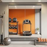 Home Gym Mirror for Wall, 56x28x2PCS Frameless Full Length Mirror, Black