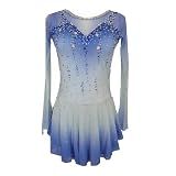 LIUHUO Elegant Blue Figure Skating Dress Girls Women