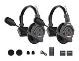 SYNCO XTalk X2 2.4GHz Wireless Headset with Microphone Intercom System Random Master Device Design for Movie Shoot Live Show Stage Performance (2PCS)