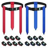 Hilhook Flag Football Belts, 14 Player Flag Football Set with 42 Flags for Kids Youth and Adults Training Equipment