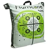 Hurricane H25 2-Sided High-Velocity Archery Bag Target, Rated 425 FPS, Compact 25” x 25” x 12” Size, High-Visibility Aiming Points, Off-Center Deer Vitals on Back, Heavy-Duty Handle for Easy Transport
