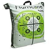 Hurricane H25 2-Sided High-Velocity Archery Bag Target, Rated 425 FPS, Compact 25” x 25” x 12” Size, High-Visibility Aiming Points, Off-Center Deer Vitals on Back, Heavy-Duty Handle for Easy Transport