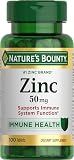 Nature's Bounty, Zinc 50mg, Immune System Skin and Antioxidant Health Support, 100 Count