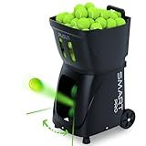 PUSUN App Control, Internal Oscillation Tennis Ball Machine PT-Smart Pro, Up to 75 mph, 100 Balls, 5-Hour Battery, 20 Programmable Spots, Portable — for Intermediate–Advanced, Coaches & Schools