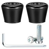 5 Pieces Roller Skate Toe Stoppers Set Include 1 Pair of Roller Toe Stops for Quad Skates Rubber Brake 1 Handy Wrench and 2 Screws(Black)