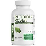 Bronson Rhodiola Rosea Vegetarian Capsules - Adaptogenic Herb - Brain, Stress & Mood Support - Non-GMO, 120 Count