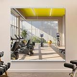 InfiniGlass Home Gym Mirror - 48x24 Inch, 2PCS Frameless Tempered Glass Full Body Mirror for Wall Mount - Ideal for Yoga, Workout, Bedroom, Dance Studio (Silver)