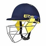 DSC Bouncer Cricket Helmet | Navy Blue | Size: Medium | for Men & Boys | Steel Grill | Adjustable Back Support Strap | Removable and Washable Sweatband | Lightweight