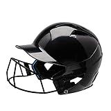 CHAMPRO womens Fastpitch HX Softball Batting Helmet with Facemask, Black, Medium US