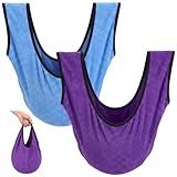 Simgoing 2 Pack Bowling Ball Polisher Bag Microfiber Bowling Seesaw Towel Large Washable Ball Cleaner Shammy for Bowlers