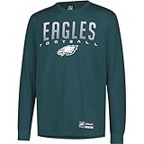 Ultra Game NFL Official Adults Super Soft Game Day Long Sleeve T-Shirt - Unisex, Philadelphia Eagles, Team Color, X-Large