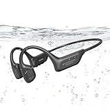 Fanisic 2026 Latest Swimming Headphones/Earbuds, Bluetooth 6.0 & MP3 with 32GB Memory IPX8 Waterproof Bone Conduction Headphones, Underwater Open Ear Headphones Secure Fit for Surfing Cycling Running