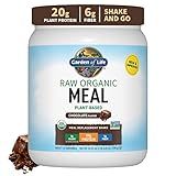 Garden of Life Meal Replacement Shakes, Raw Organic, Chocolate Protein Powder with Plant Based Pea Protein, Sprouts, Greens, Probiotics, Dairy Free 14 Servings