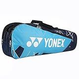 YONEX Badminton Kitbag BT5 | 2 Zipper Compartment for Storage of 3 Rackets and Clothes|, Sky Blue, Navy Blue, One Size, Sporty