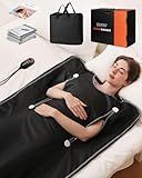 EHINI Infrared Sauna Blanket-Sauna Blanket for Home Use, Portable Design for Relaxation and Detoxification Highest 176℉, 20-60 Minutes Timer, 6 ft x 2.65 ft (Black)