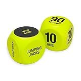 SPRI Exercise Dice (6-Sided) - Game for Group Fitness & Exercise Classes - Includes Push Ups, Squats, Lunges, Jumping Jacks, Crunches & Wildcard (Includes Carrying Bag)