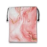 GAIIIIYOU Modern Marble Gymnastics Grip Bag Pink Lightweight Drawstring Gym Bag for Women Grips