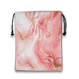 GAIIIIYOU Modern Marble Gymnastics Grip Bag Pink Lightweight Drawstring Gym Bag for Women Grips