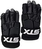 STX Lacrosse Stallion 75 Gloves, Black, X Small, Pair