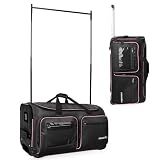 Fanwoli 23" Dance Bag with Garment Rack, Rolling Competition Duffel