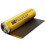 FLOORLOT GoldMax Premium Floor Underlayment - 200 sqft Roll - 3mm Thick - with Moisture Barrier