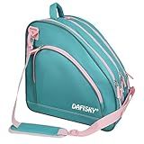 DAFISKY Roller Skate Bag - Ice Skate Bag Fits Inline Skates Quad Skates Rollerblades Figure Skates for Women Men Youth, Green