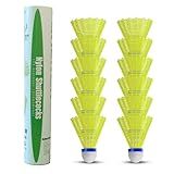 ZHENAN Badminton Birdies,12 Pack Nylon Badminton Shuttlecocks-Hight Speed Batting Training Practice Birdie Ball for Indoor and Outdoor Sports Matches,Highly Stable & Durable Shuttle Balls