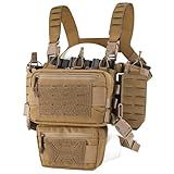 VOTAGOO Chest Rig-Tactical Chest Rig，Molle Modular Micro Fight Chest Rigs Adjustable&Detachable with 5.56/7.62 Magazine Pouch