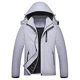 Jingangjin Men's Mountain Waterproof Ski Jacket Winter Windbreaker Warm Hooded Snowboarding Raincoat Jackets