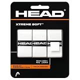 HEAD Xtreme Soft Tennis Racquet Overgrip - Cushioned, Moisture-Absorbing, Non-Slip Feel, Easy Wrap Replacement Grip, 3-Pack, White
