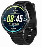 Smartwatch for Swimming 5ATM with GPS, Compass, AI Swim Analysis, Heart & Sleep Tracking, 100+ Sports Modes, HD Display, Long Battery Life, Fitness & Outdoor Training Watch - Men & Women (BLACK)