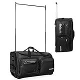 Fanwoli 23" Dance Bag with Garment Rack | Upgraded Stable System & Fabric | More Lightweight & Wear-Resistant | Ideal Competition Rolling Duffle Bag