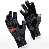 KastKing Sol Armis UPF50+ Fingerless Fishing Gloves, Men and Women
