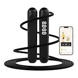 Jump Rope, Tangle free rapid speed jump ropes with counter for women,Skipping rope with app for fitness men, women's home exercise, workout, fitness gifts for adults, Kids