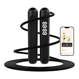 Jump Rope, Tangle free rapid speed jump ropes with counter for women,Skipping rope with app for fitness men, women's home exercise, workout, fitness gifts for adults