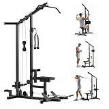 TOUSAINS LA76 LAT Pulldown Machine & Row Cable Machine, Wall Mount Capable